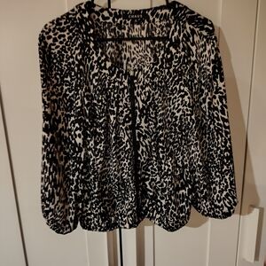 Chaus Monochrome Animal Print Top